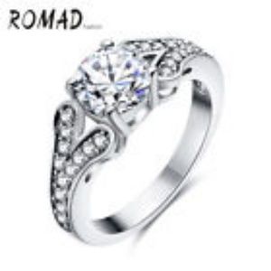 NEW! Silver and Rhinestone Wedding Ring/Girlfriend